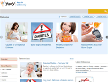 Tablet Screenshot of diabetes.ygoy.com